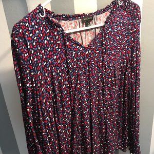 Colorful long sleeve blouse